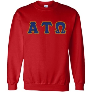 Greekgear Alpha Tau Omega Lettered Crewneck(Red)