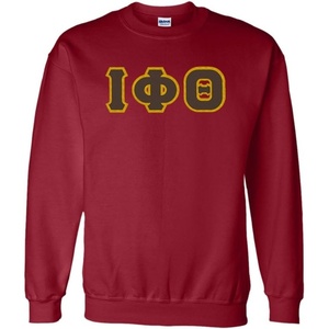 Greekgear Iota Phi Theta Lettered Crewneck(Maroon)