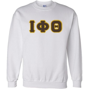 Greekgear Iota Phi Theta Lettered Crewneck(White)