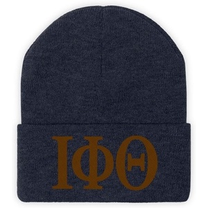 Greekgear Iota Phi Theta Lettered Knit Beanie(True Navy)