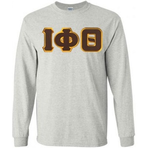 Greekgear Iota Phi Theta Lettered Long Sleeve(Light Grey)