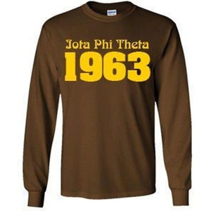 Greekgear Iota Phi Theta Long Sleeve Tee(Brown)