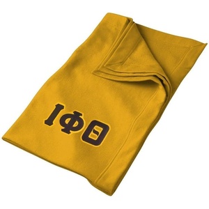 Greekgear Iota Phi Theta Twill Sweatshirt Blanket Gold