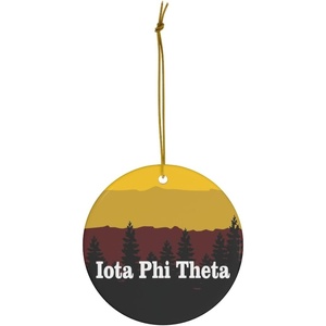Iota Phi Theta Christmas Mountains Ornament