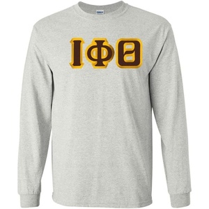 Iota Phi Theta Custom Twill Long Sleeve T-Shirt(Sport Grey)
