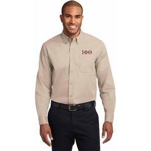 Iota Phi Theta Greek Letter Oxford(Stone/Brown)