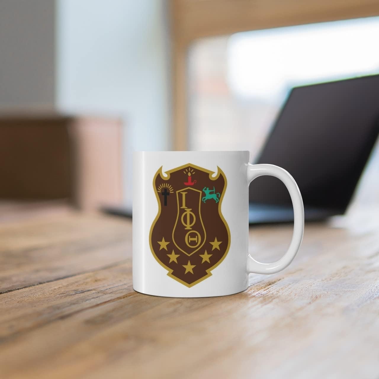 image:imageGreekgear Iota Phi Theta Crest Ceramic Coffee Cups 11oz
