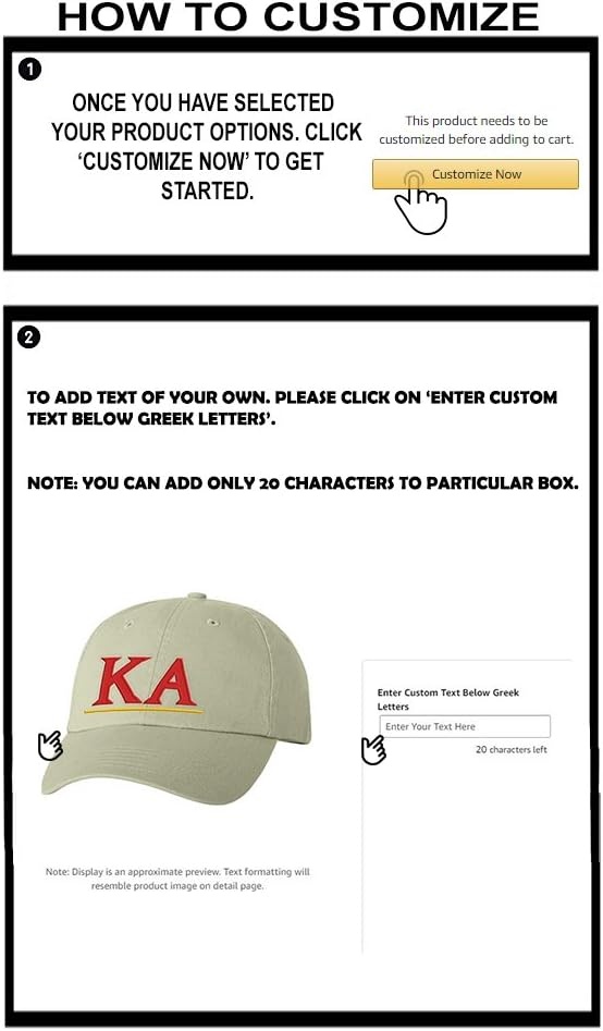 image:imagePersonalized Kappa Alpha Greek Line HatTan