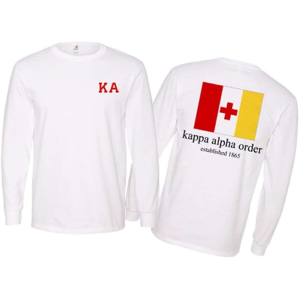image:imageKappa Alpha Flag Long Sleeve TShirtWhite