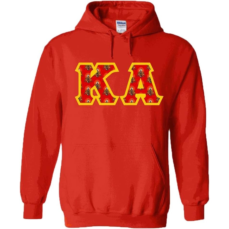 image:imageKappa Alpha Fraternity Crest Twill Letter Hooded SweatshirtRed