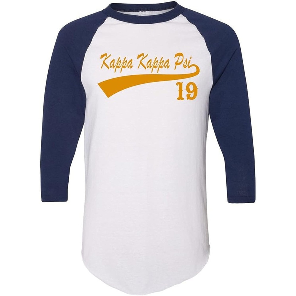 image:imageKappa Kappa Psi Tail Year RaglanWhite WNavy Blue