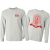 Kappa Alpha World Famous Crest Long Sleeve T-Shirt(Light Grey)