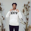 Kappa Kappa Psi Arched Greek Letter Hooded Sweatshirt(White)