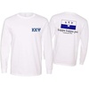 Kappa Kappa Psi Flag Long Sleeve T-Shirt(White)