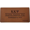 Greekgear Kappa Kappa Psi Leatherette Checkbook Cover Light Brown w/Black Engrave(Light Brown w/Black Engrave)