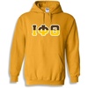 Iota Phi Theta Two Tone Greek Lettered Hooded Sweatshirt(Athletic Gold)