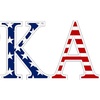 Kappa Alpha American Flag Greek Letter Sticker – 2.5″ Tall