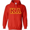 Kappa Alpha Fraternity Crest Twill Letter Hooded Sweatshirt(Red)