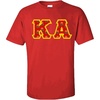 Kappa Alpha Fraternity Crest Twill Letter Tee(Red)