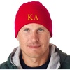 Kappa Alpha Greek Letter Knit Cap(Red W/Light Gold Thread Color)