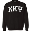Kappa Kappa Psi Arched Greek Letter Crewneck Sweatshirt Black(Black)