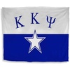 Kappa Kappa Psi Flag Giant Velveteen Blanket White/Royal Blue w/Royal Blue Imprint Color(White/Royal Blue W/Royal Blue Imprint Color)