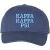 Kappa Kappa Psi Pigment Dyed Baseball Cap(Navy W/Light Blue Thread Color)