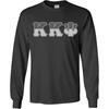 Kappa Kappa Psi Two Tone Greek Lettered Longsleeve Tee(Black)