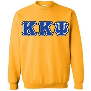 3 Color Twill Kappa Kappa Psi Custom Twill Crewneck Sweatshirt(Gold)