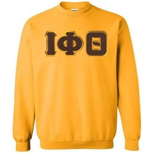 Greekgear Iota Phi Theta Lettered Crewneck(Gold)