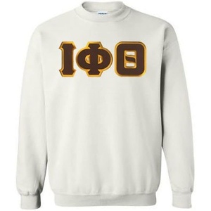 Greekgear Iota Phi Theta Lettered Crewneck(Light Grey)