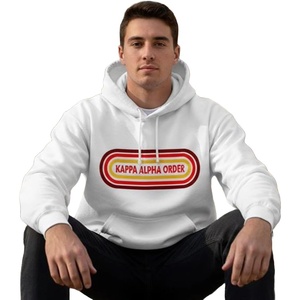 Greekgear Men’s Kappa Alpha Capsule Hooded Sweatshirt White