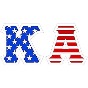 Kappa Alpha American Flag Greek Letter Sticker