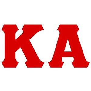 Kappa Alpha Big Greek Letter Window Sticker Decal 4 Inches Red(Red)