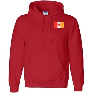 Kappa Alpha Flag Patch Hooded Sweatshirt(Red)