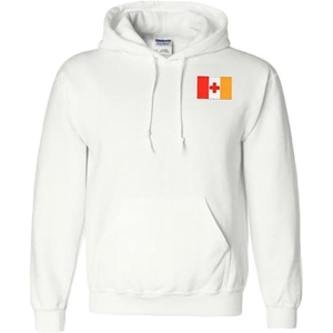 Kappa Alpha Flag Patch Hooded Sweatshirt(White)