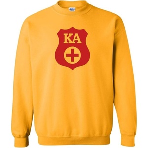 Kappa Alpha Shield Crewneck Sweatshirt(Gold)