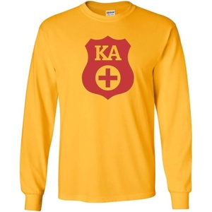 Kappa Alpha Shield Long Sleeve Tee(Gold)