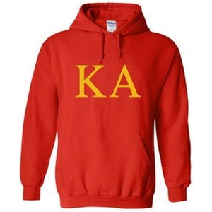 Kappa Alpha World Famous Greek Hoodie – Red with Gold Imprint(Red)