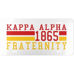Kappa Alpha Year License Plates