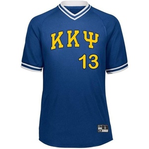 Kappa Kappa Psi Retro V-Neck Baseball Jersey(Navy/White)