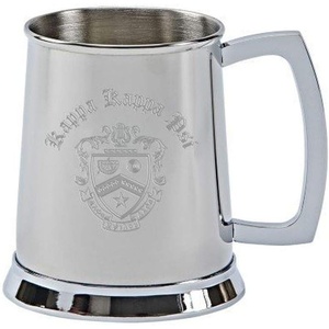 Kappa Kappa Psi Tankard – Stainless Steel Silver w/Silver Imprint Color(Silver w/Silver Imprint Color)