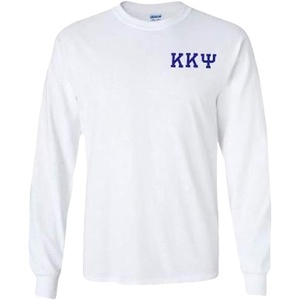 Kappa Kappa Psi World Famous Crest Long Sleeve T-Shirt(White)