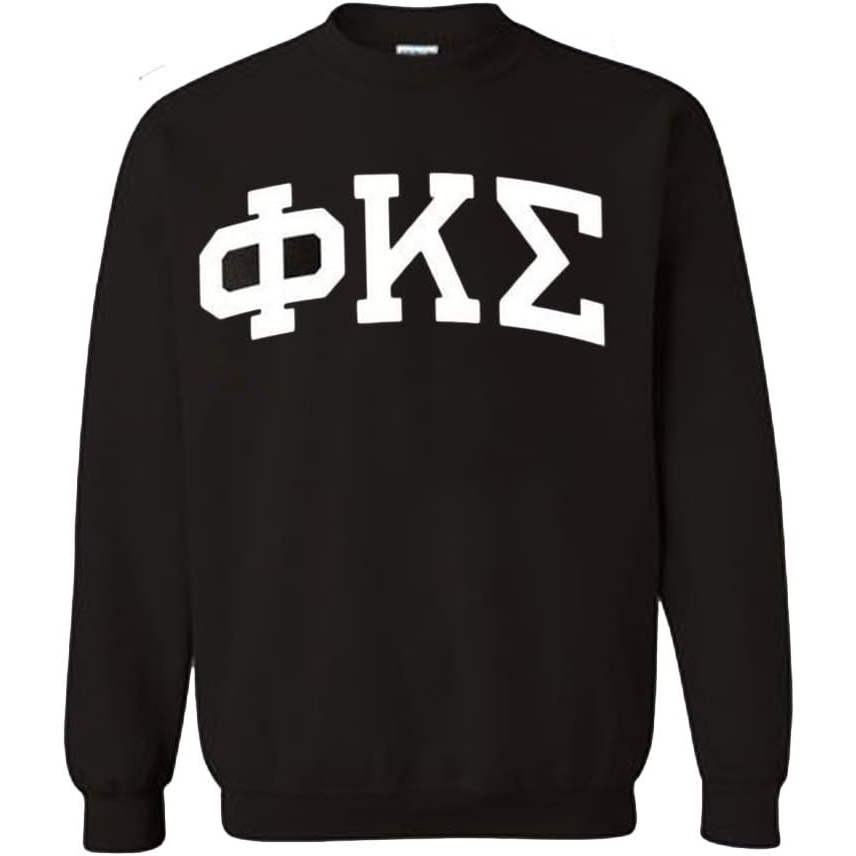 image:imagePhi Kappa Sigma Arched Greek Letter Crewneck Sweatshirt BlackBlack