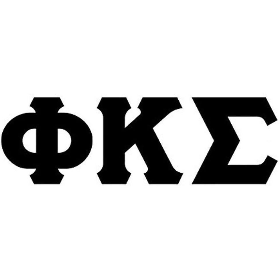 image:imagePhi Kappa Sigma Big Greek Letter Window Sticker Decal 4 Inches BlackBlack
