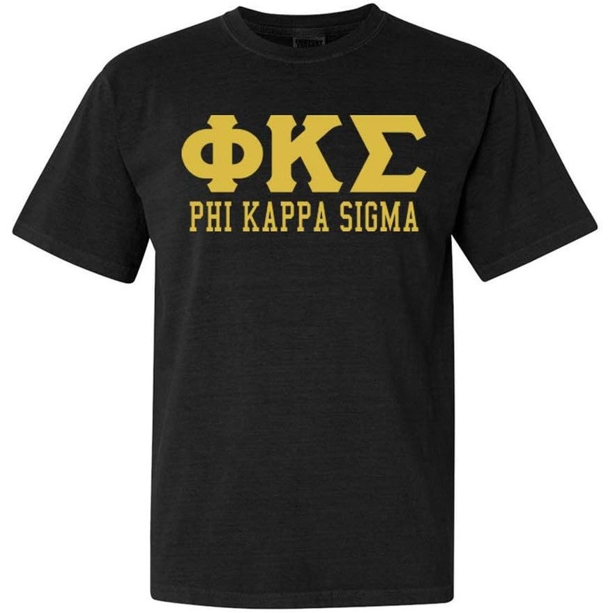 image:imagePhi Kappa Sigma Greek Heavyweight TShirtBlack