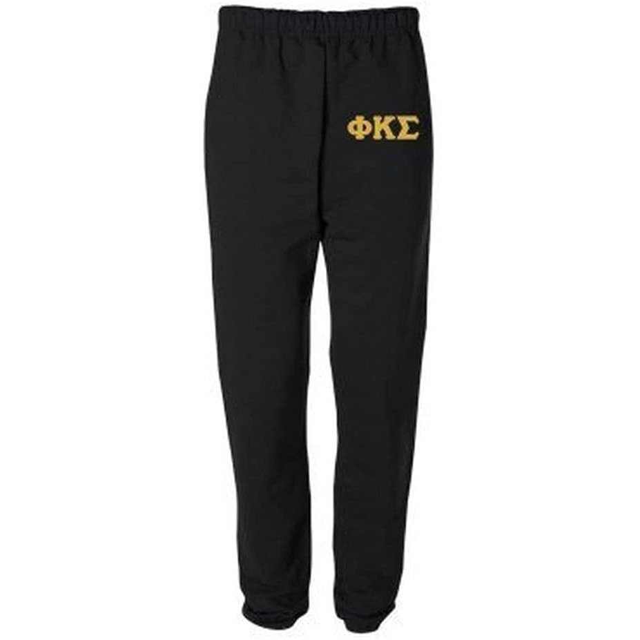 image:imagePhi Kappa Sigma Greek Lettered Thigh SweatpantsBlack