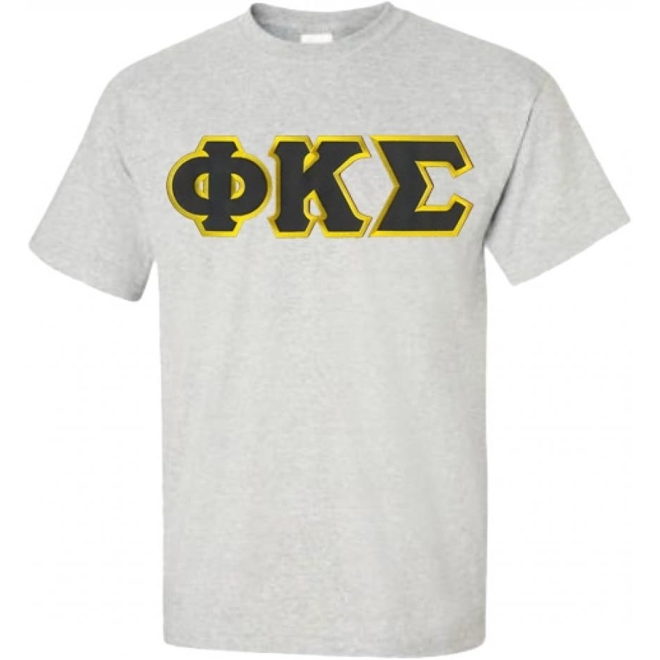 image:imagePhi Kappa Sigma Lettered TShirtIce Grey