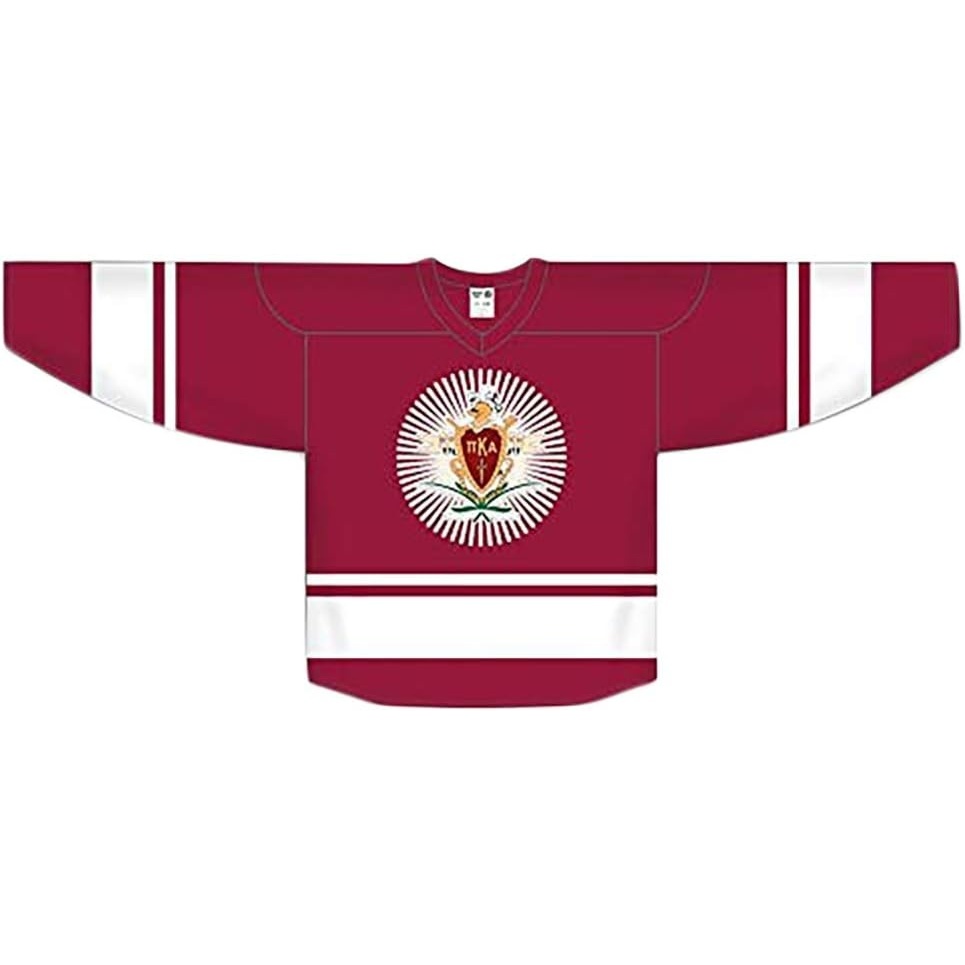 image:imagePi Kappa Alpha Pike League Hockey JerseyMaroonWhite