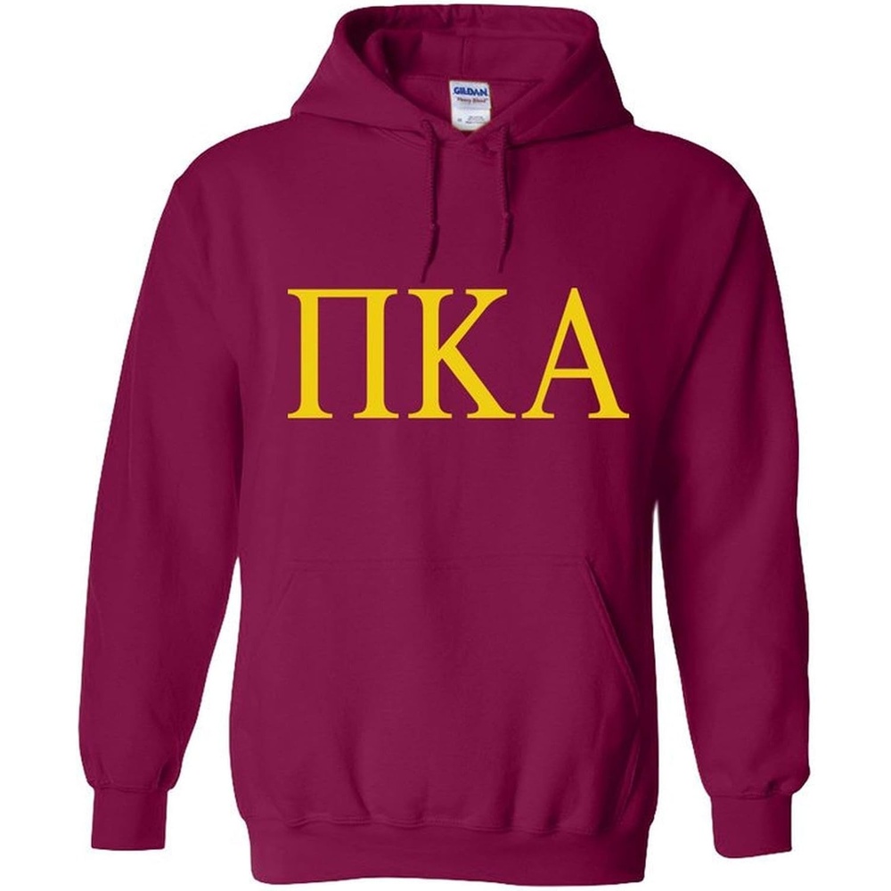 image:imagePi Kappa Alpha Pike World Famous Greek Hoodie Maroon with Gold ImprintMaroon
